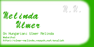 melinda ulmer business card